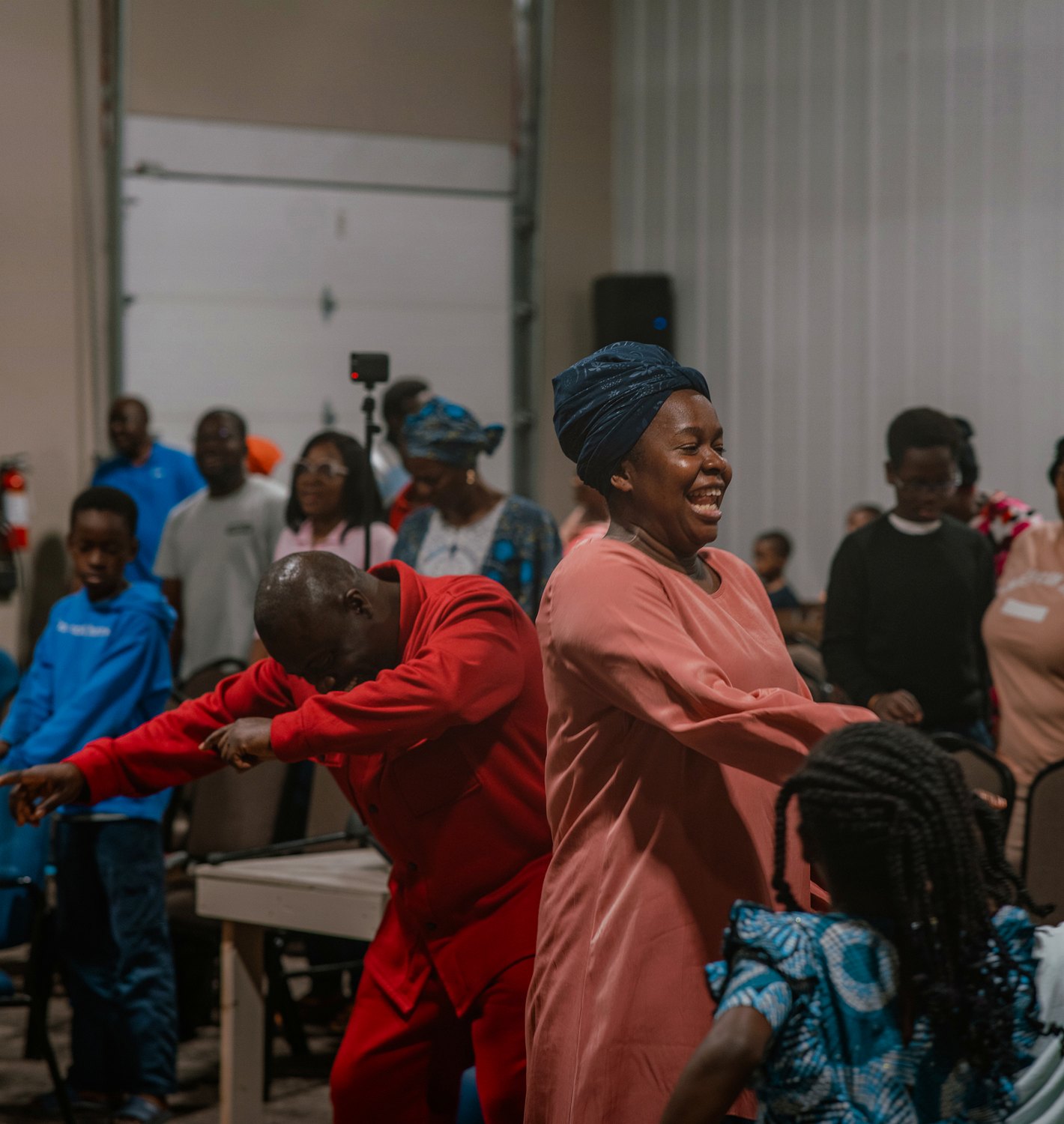A joyful praise moment during Destiny Recovery